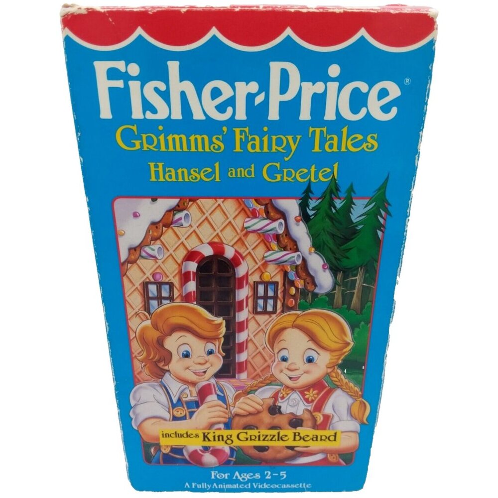 Fisher Price Grimms Fairy Tales Hansel and Gretel King Grizzle Beard VHS 1990